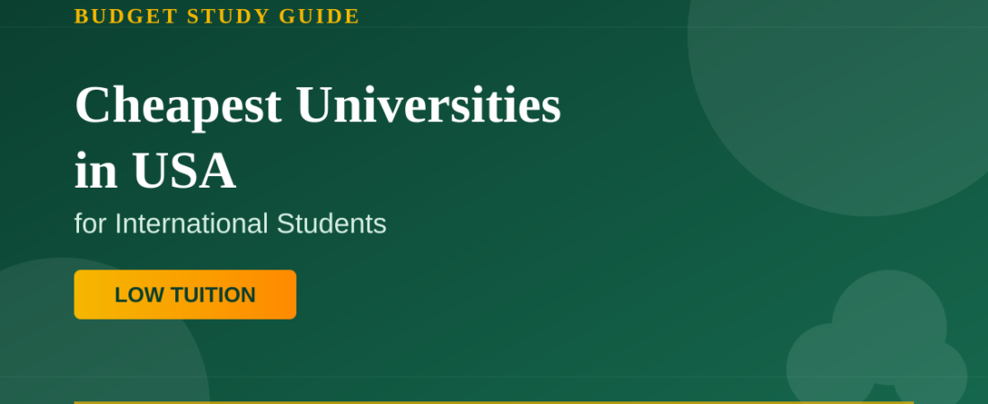Cheapest Universities in USA for International Students